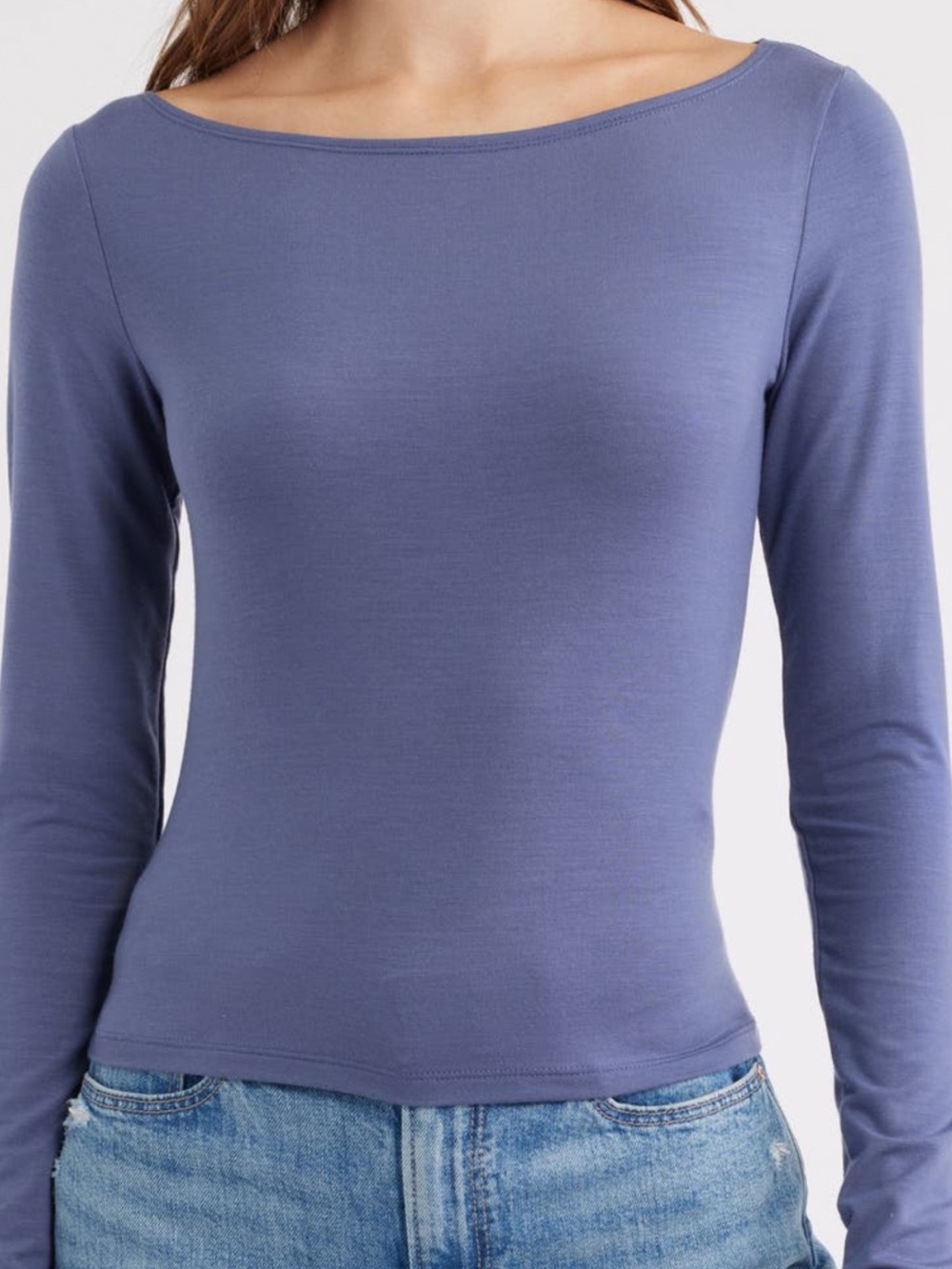 Reformation Wiley  Women's Long Sleeve boat Neck Top size m NWT